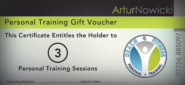 Personal Training Gift Voucher From Reach4Fitness