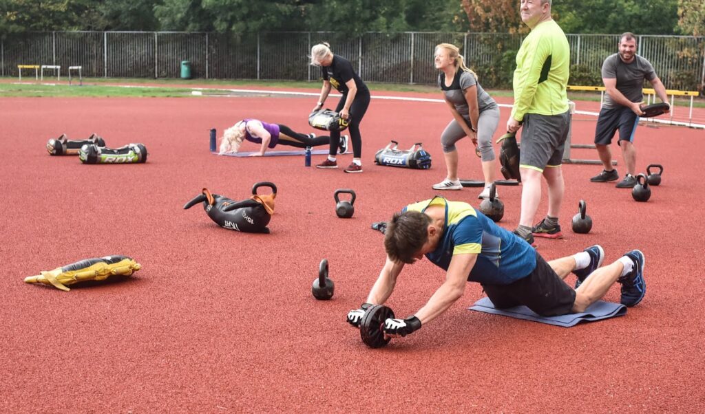 Bootcamp outdoor class at Tooting Athletics Track and Gym